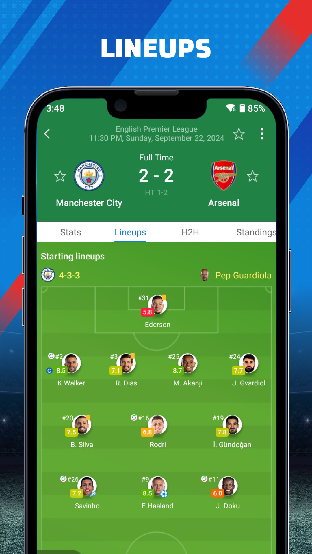 اسکرین شات 2 برنامه AiScore - Live Sports Scores