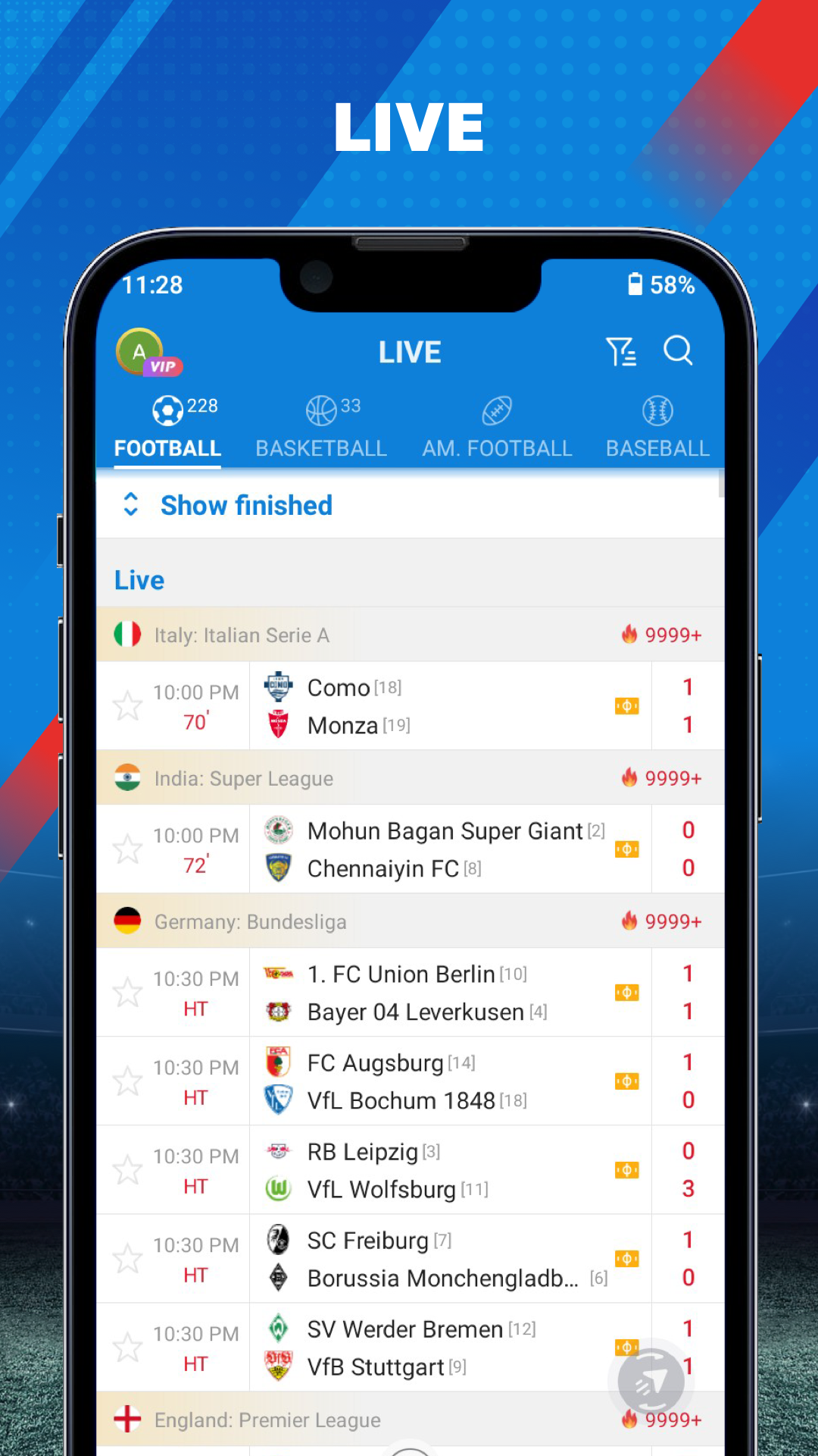 اسکرین شات 7 برنامه AiScore - Live Sports Scores
