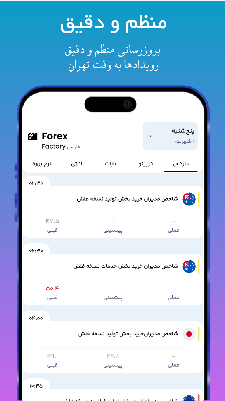 اسکرین شات 2 برنامه فارکس فکتوری فارسی