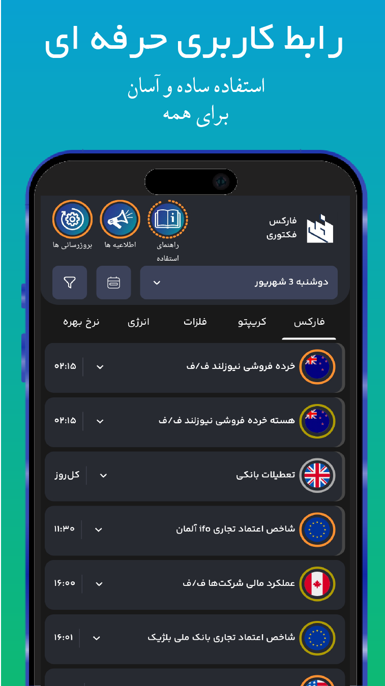 اسکرین شات 2 برنامه ‏فارکس فکتوری فارسی