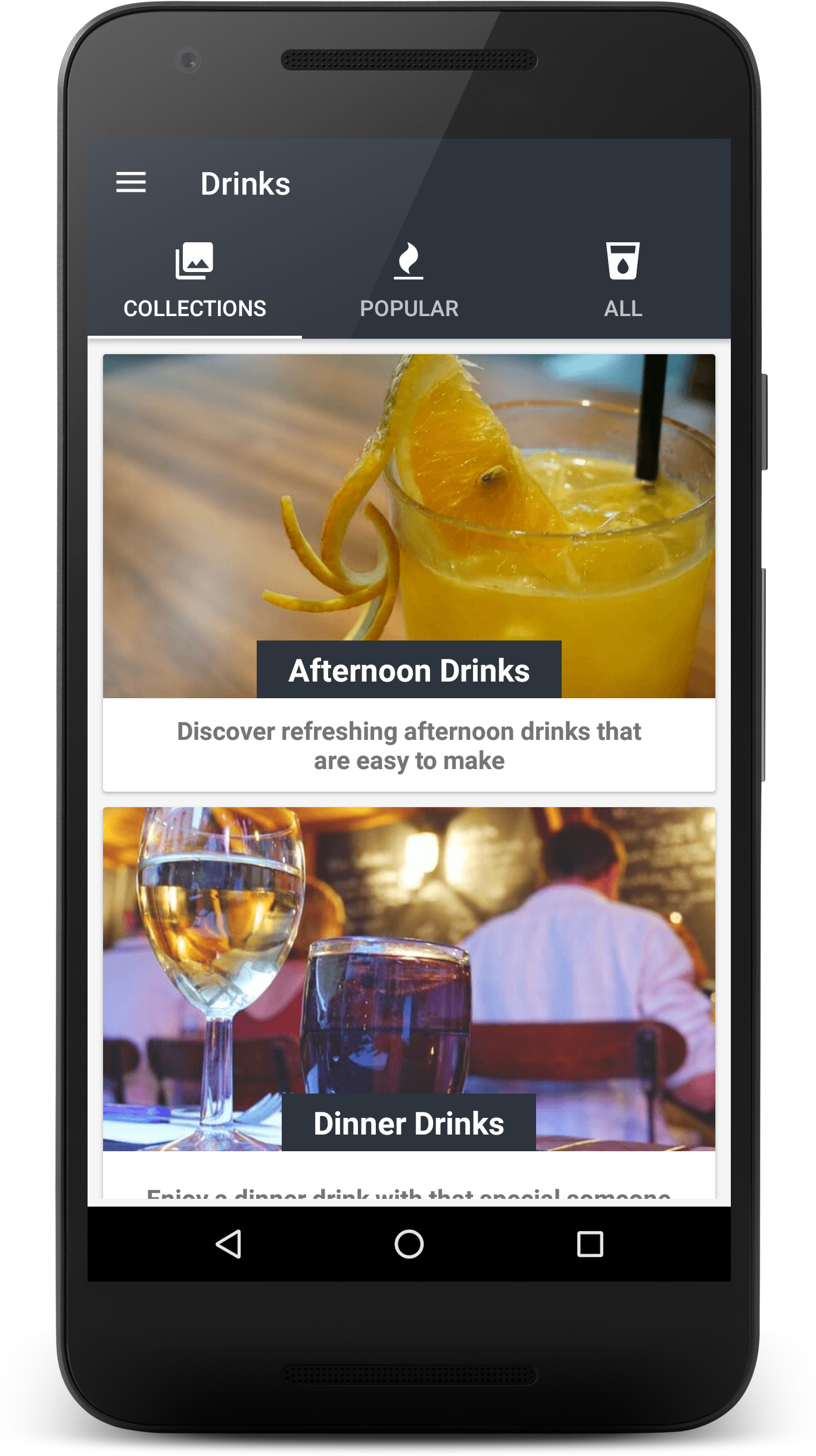 اسکرین شات 2 برنامه Drink & Cocktail Recipes