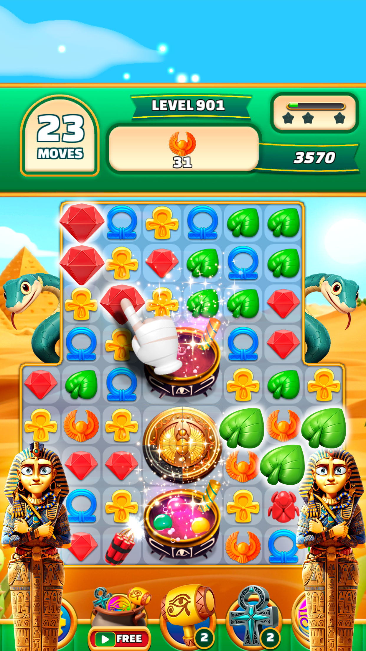 اسکرین شات 5 بازی Gods & Gems: Match 3 Puzzle