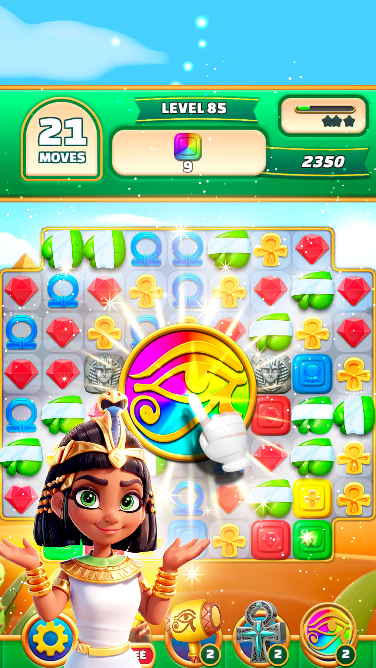 اسکرین شات 2 بازی Gods & Gems: Match 3 Puzzle