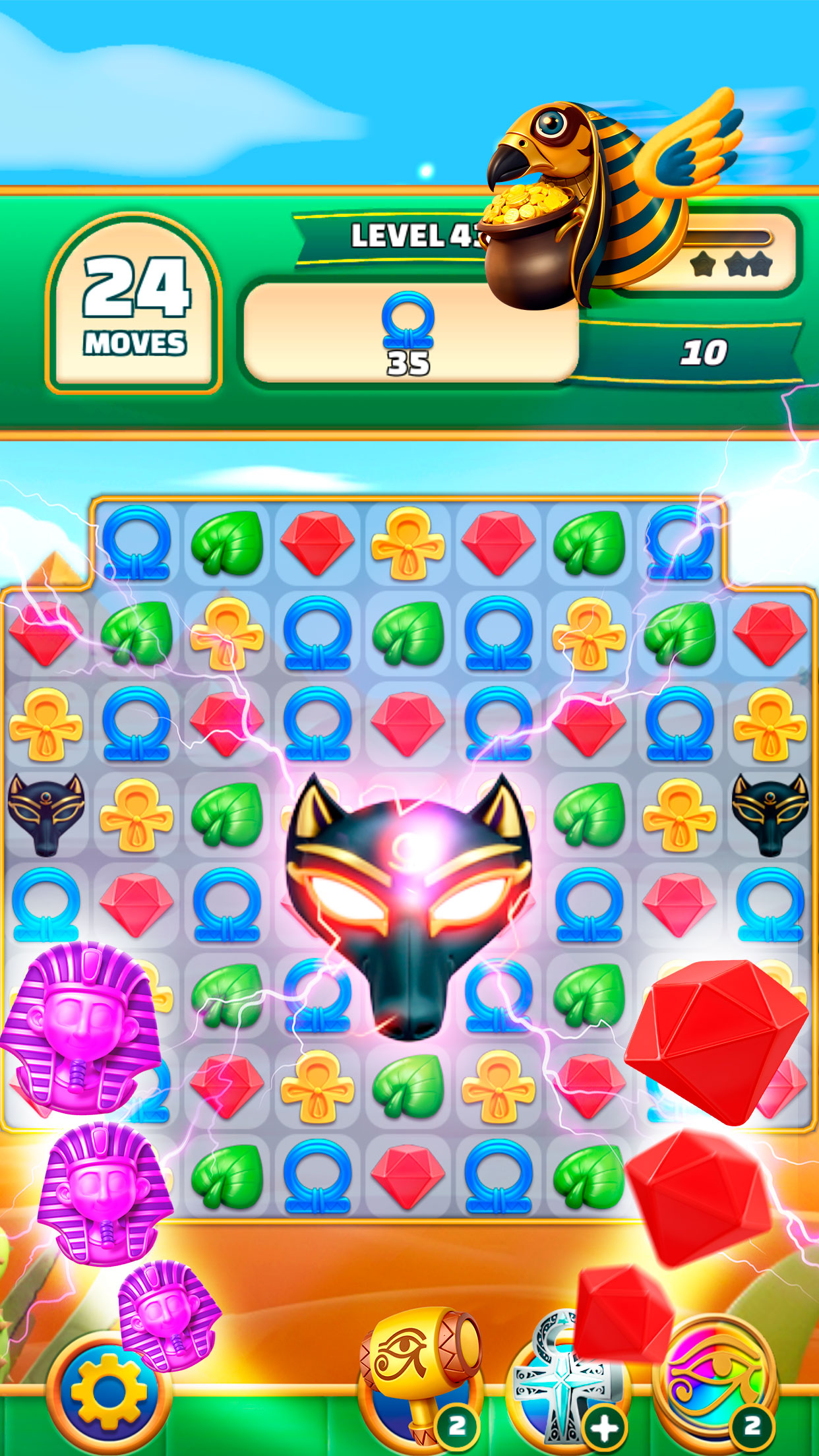 اسکرین شات 3 بازی Gods & Gems: Match 3 Puzzle