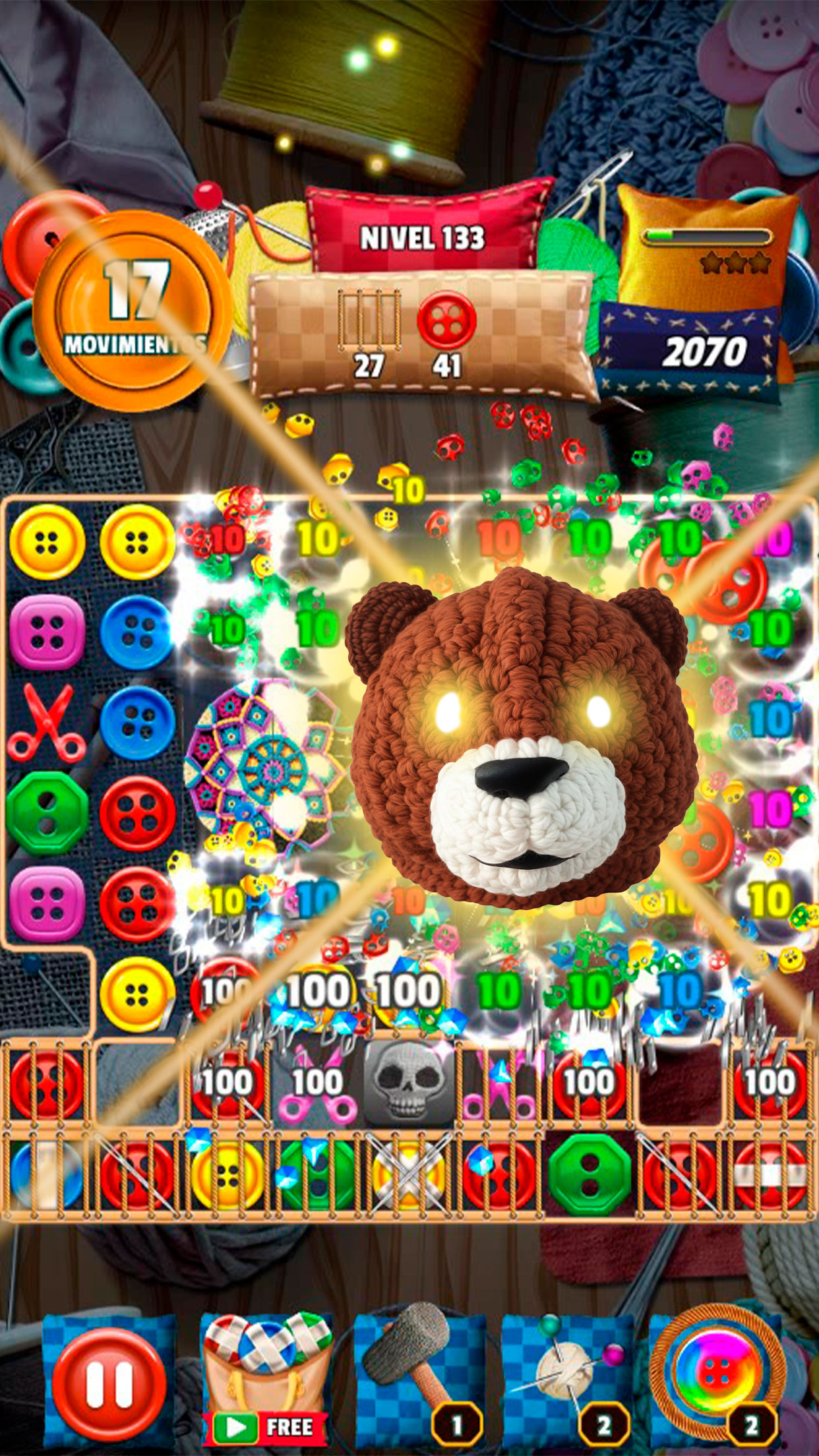 اسکرین شات 2 بازی Button Eyed Rag Doll Match 3