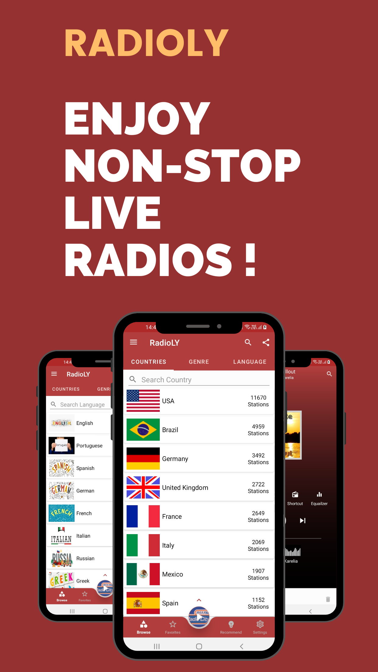 اسکرین شات 1 برنامه FM Radio: AM, FM, Local Radio
