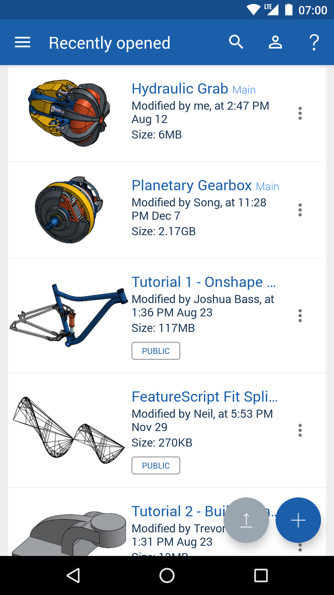 اسکرین شات 1 برنامه Onshape 3D CAD