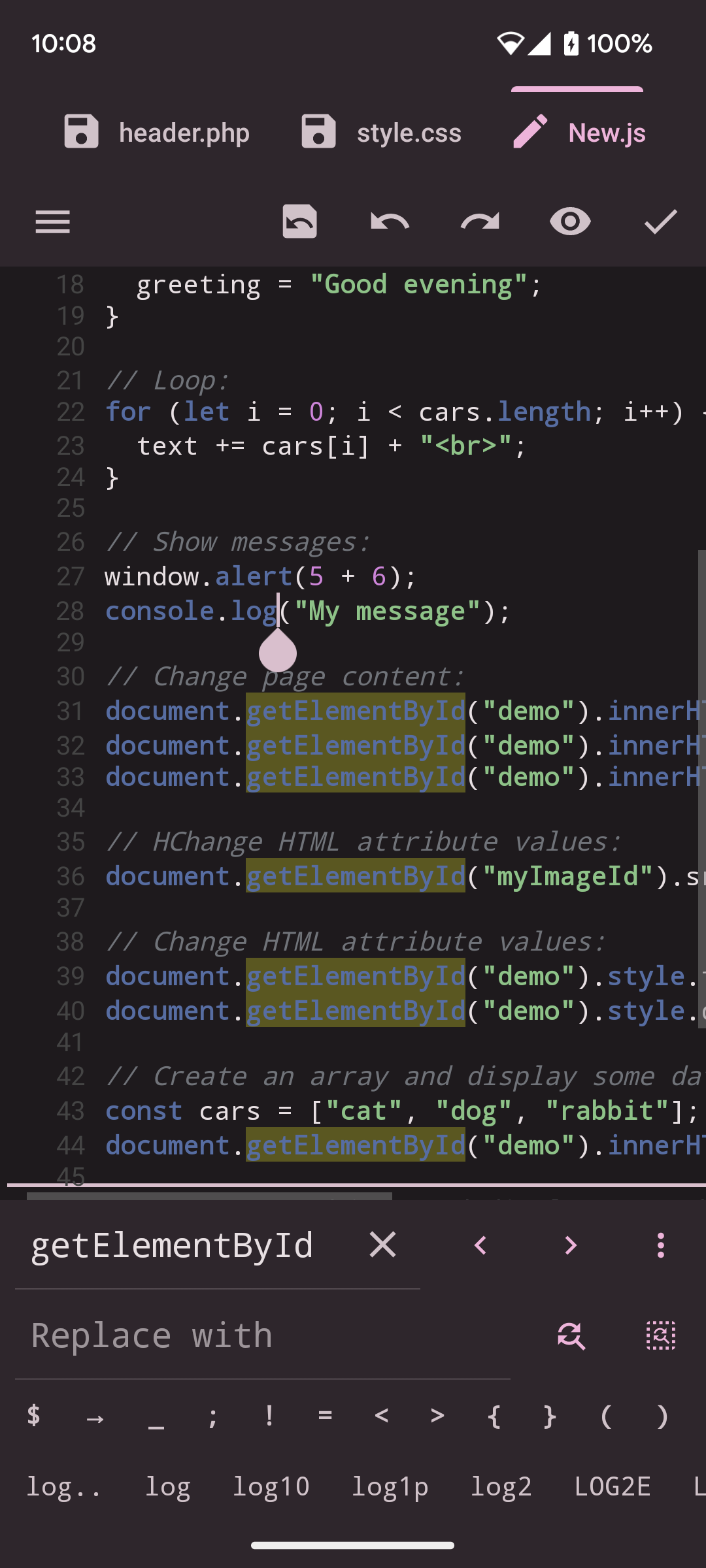 اسکرین شات برنامه Oojao Code - text file editor 2