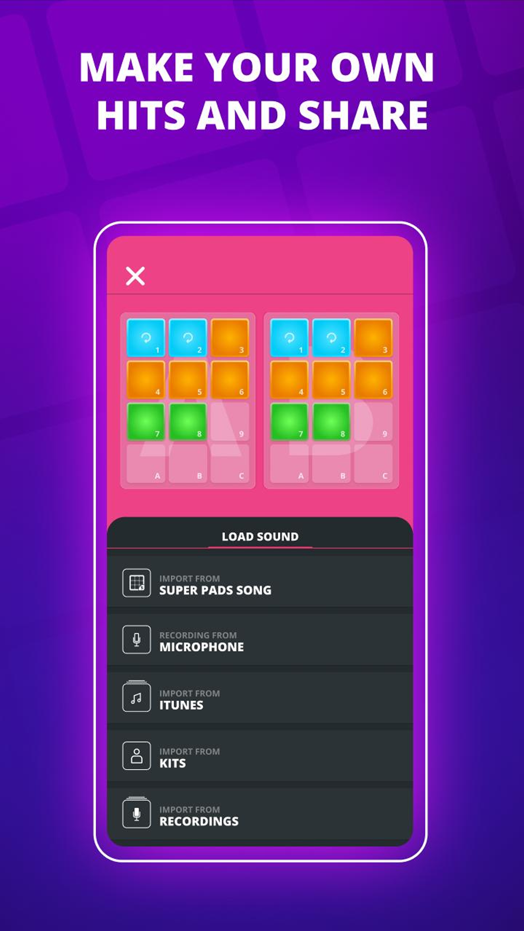 اسکرین شات 6 برنامه SUPER PADS DJ: Music & Beats