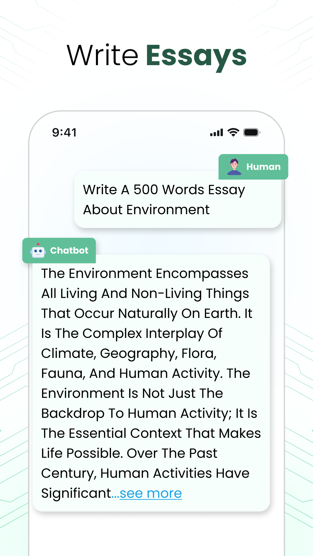 اسکرین شات 3 برنامه Ai Chatbot - Talk to Ai Bot