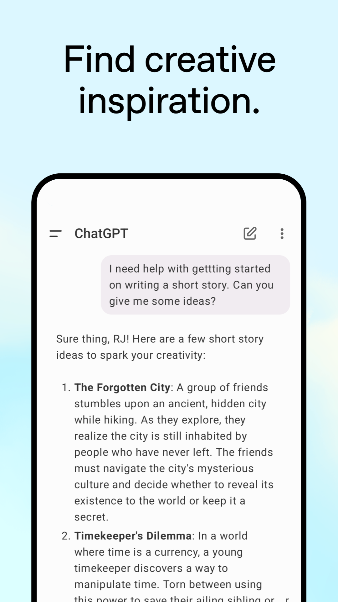 اسکرین شات 4 برنامه ChatGPT