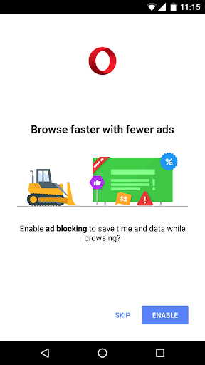 اسکرین شات 1 برنامه Opera Mini mobile web browser