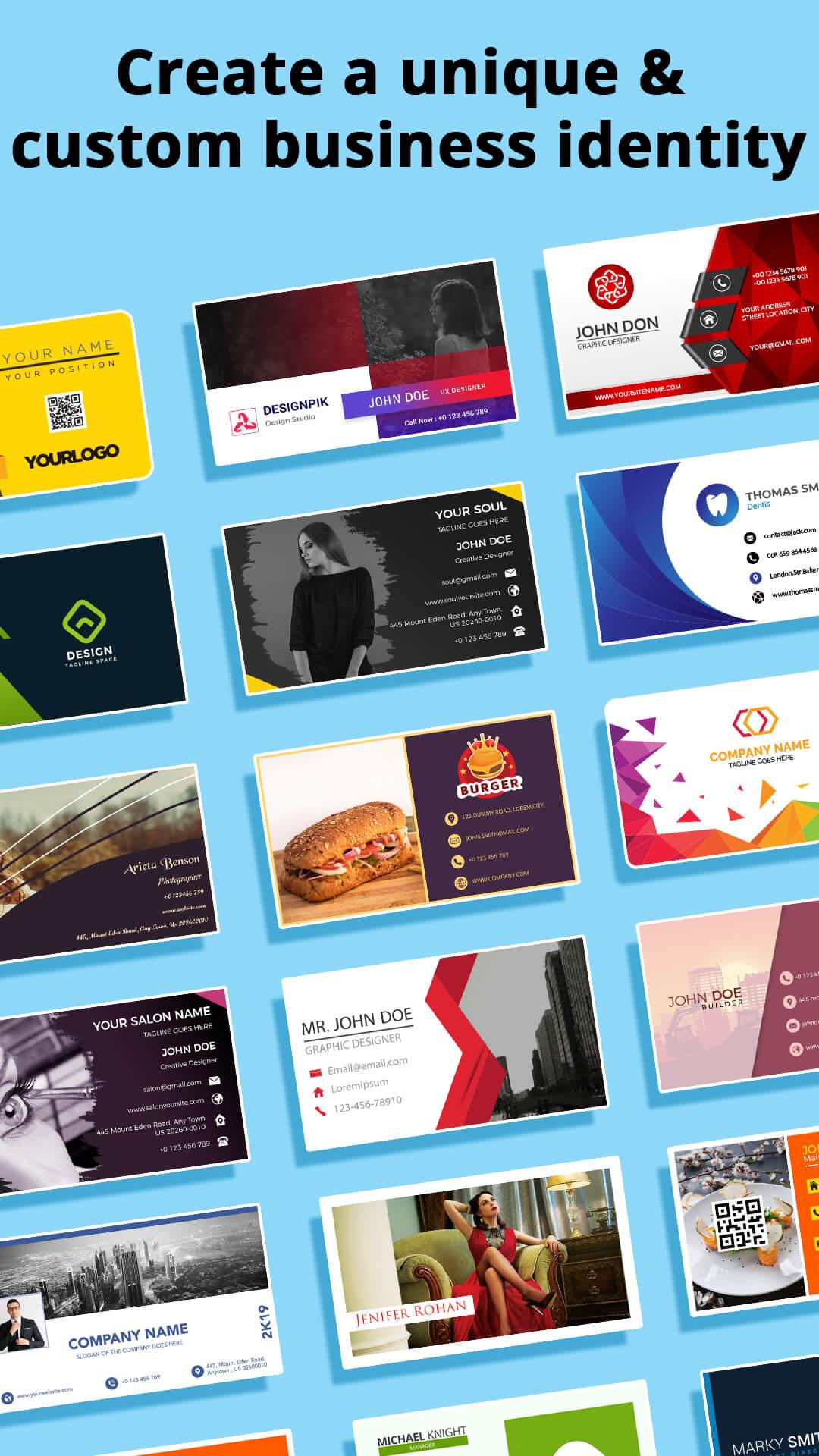 اسکرین شات 1 برنامه Business Card Maker