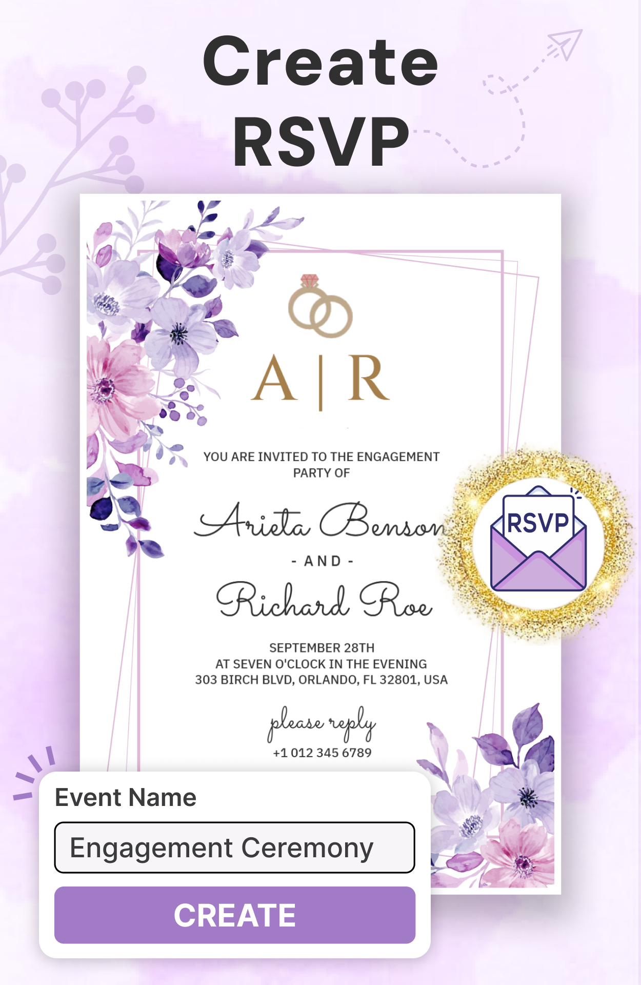 اسکرین شات 6 برنامه Invitation Maker + RSVP
