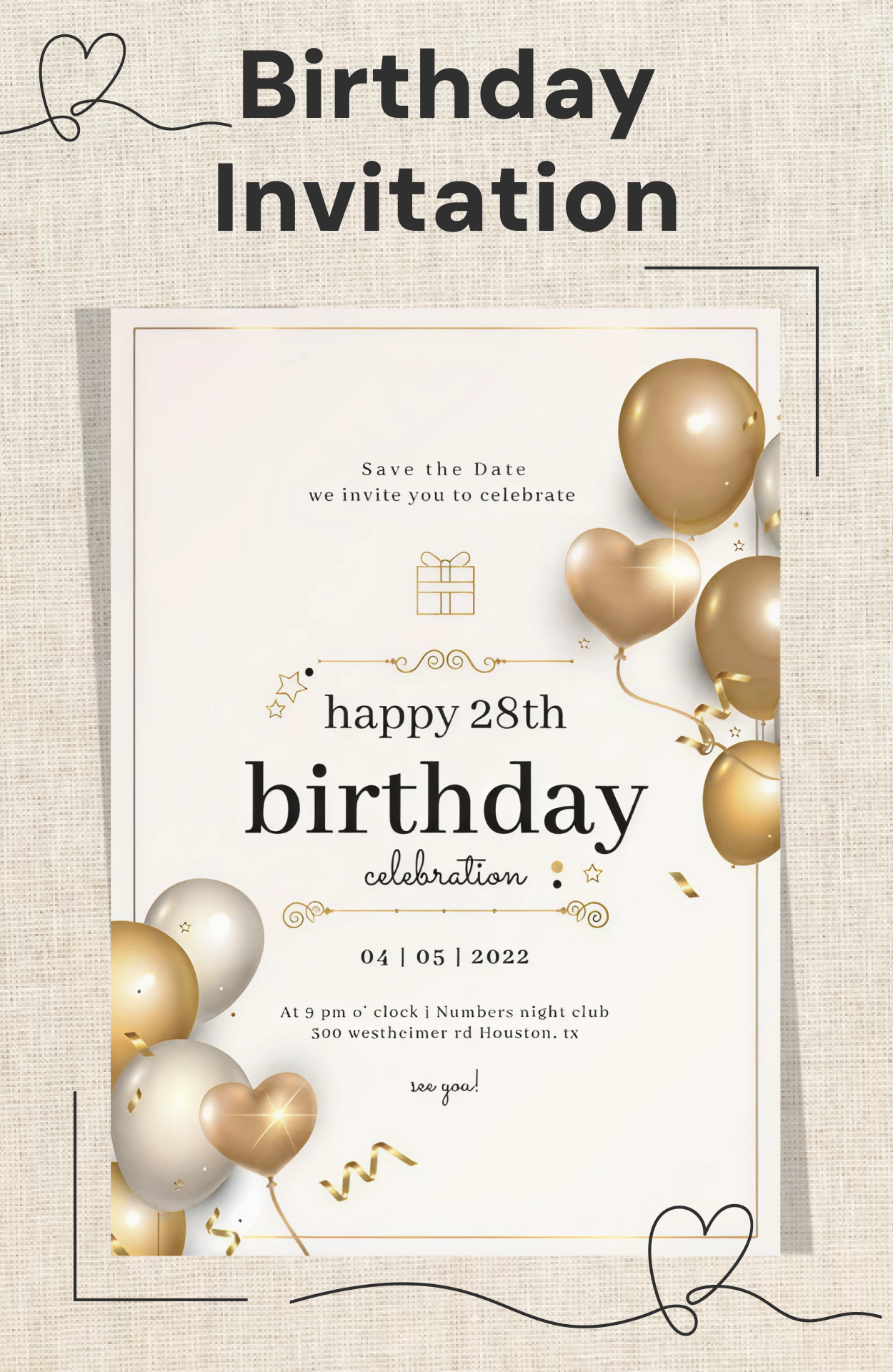 اسکرین شات 1 برنامه Invitation Maker + RSVP