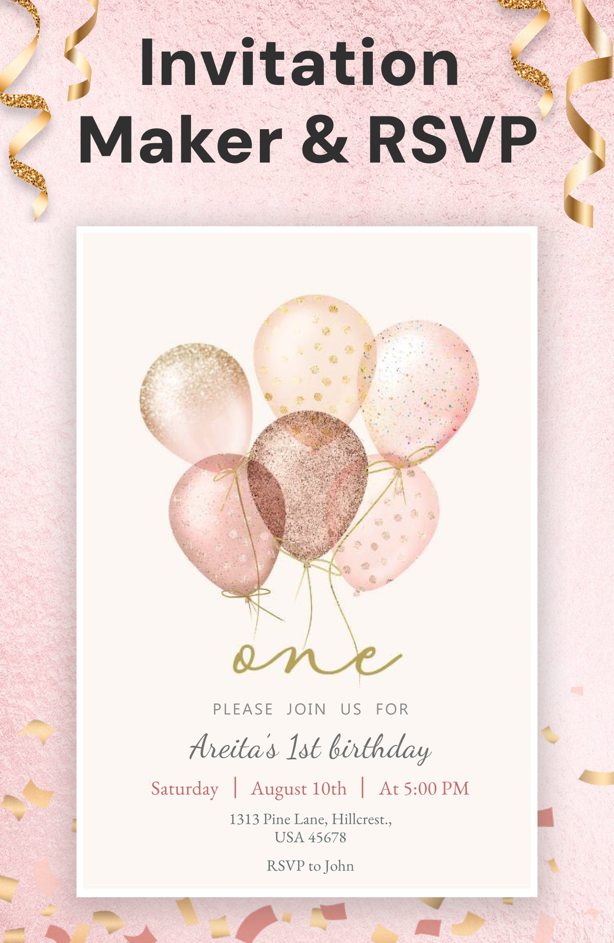 اسکرین شات 7 برنامه Invitation Card Maker + RSVP