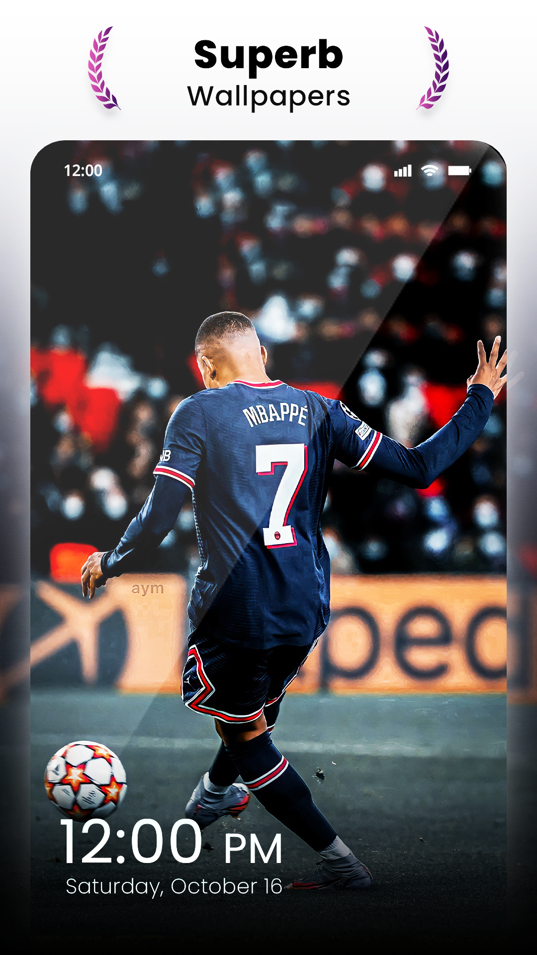 اسکرین شات 6 برنامه Kylian Mbappe Wallpaper 2024