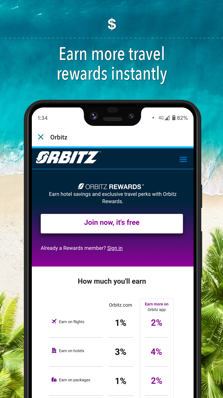 اسکرین شات 5 برنامه Orbitz Hotels & Flights