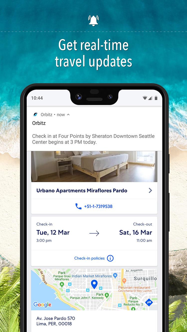 اسکرین شات 6 برنامه Orbitz Hotels & Flights