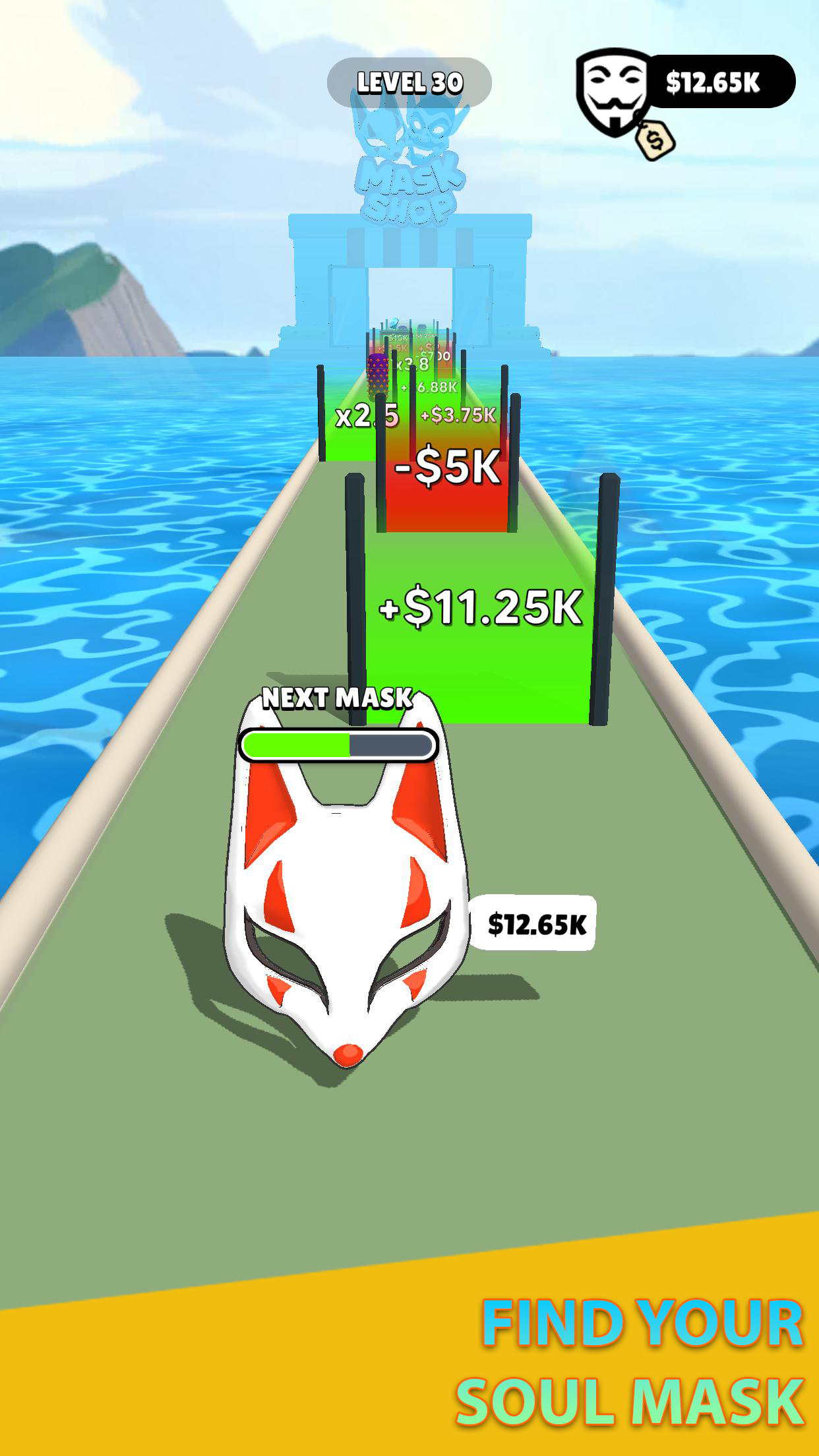 اسکرین شات 2 بازی Mask Evolution: 3D Run Game