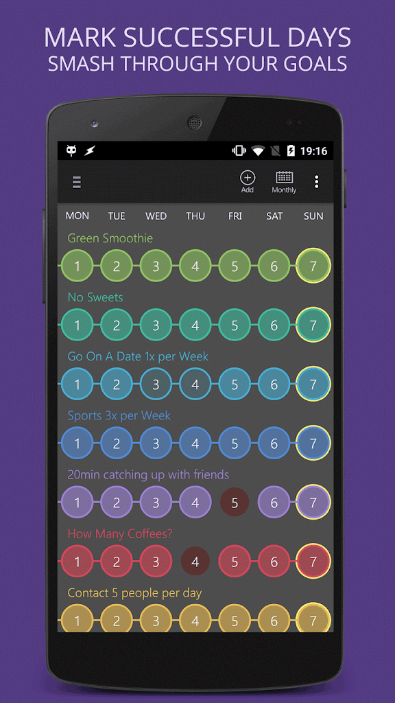 اسکرین شات 1 برنامه Habit Tracker