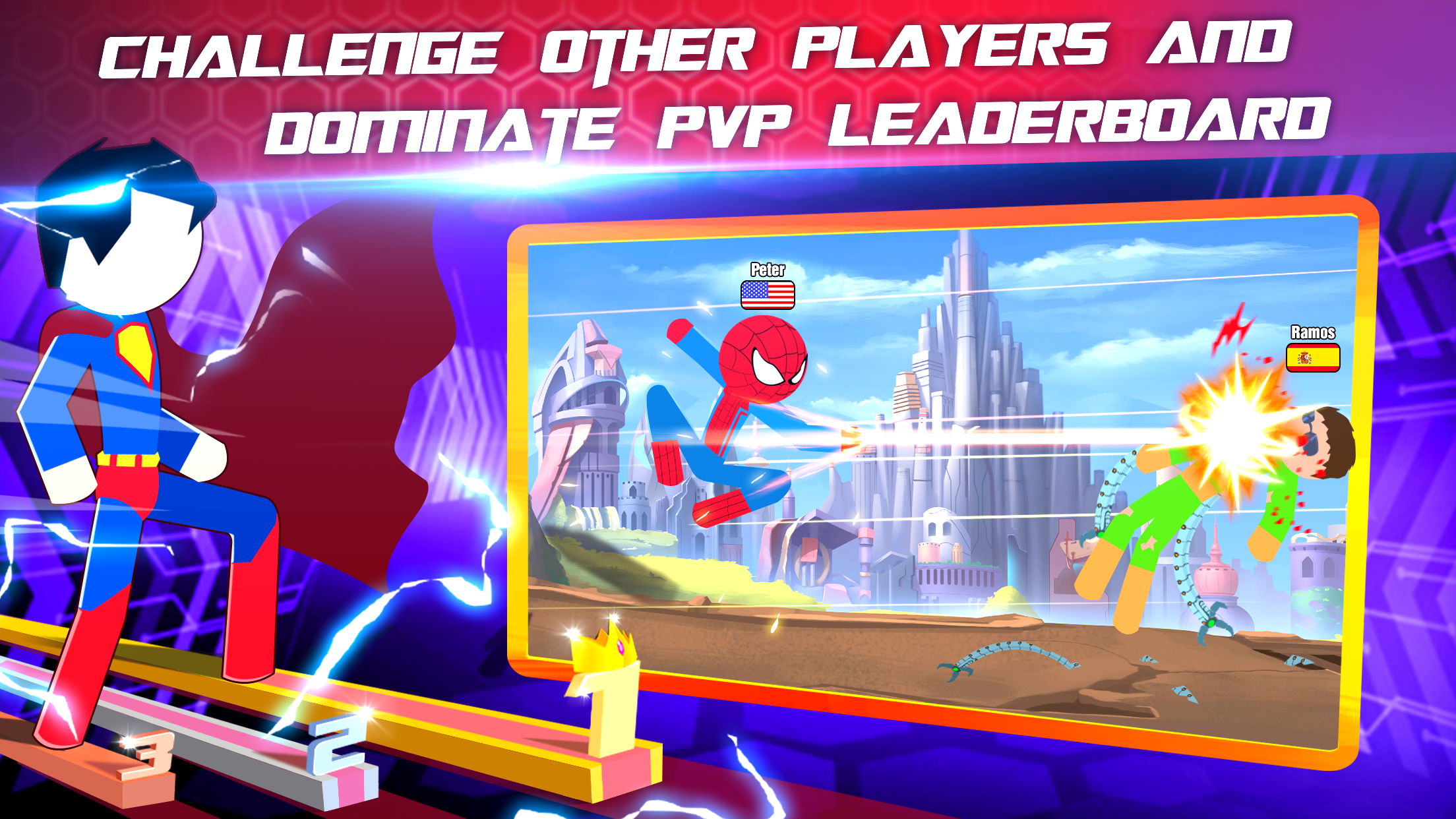 اسکرین شات 3 بازی Super Stickman Heroes Fight