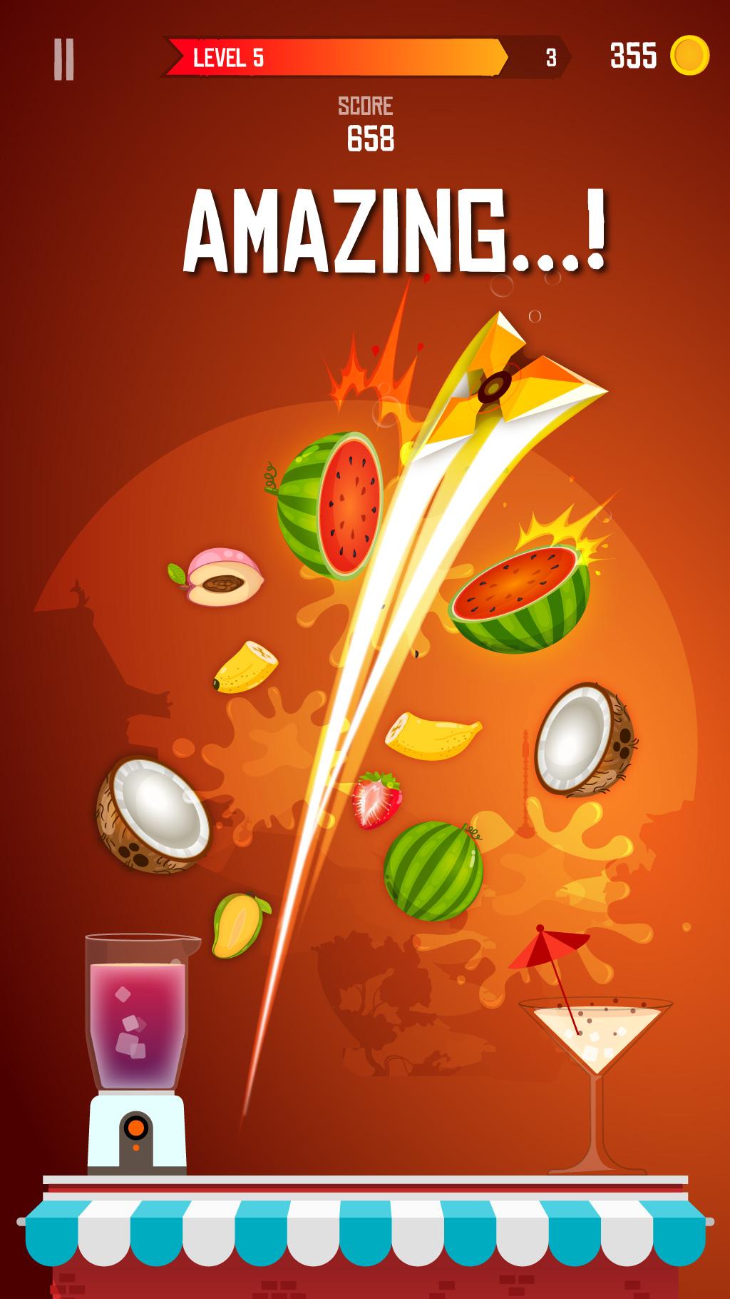 اسکرین شات 2 بازی Knife Master Slicing Hit Juice