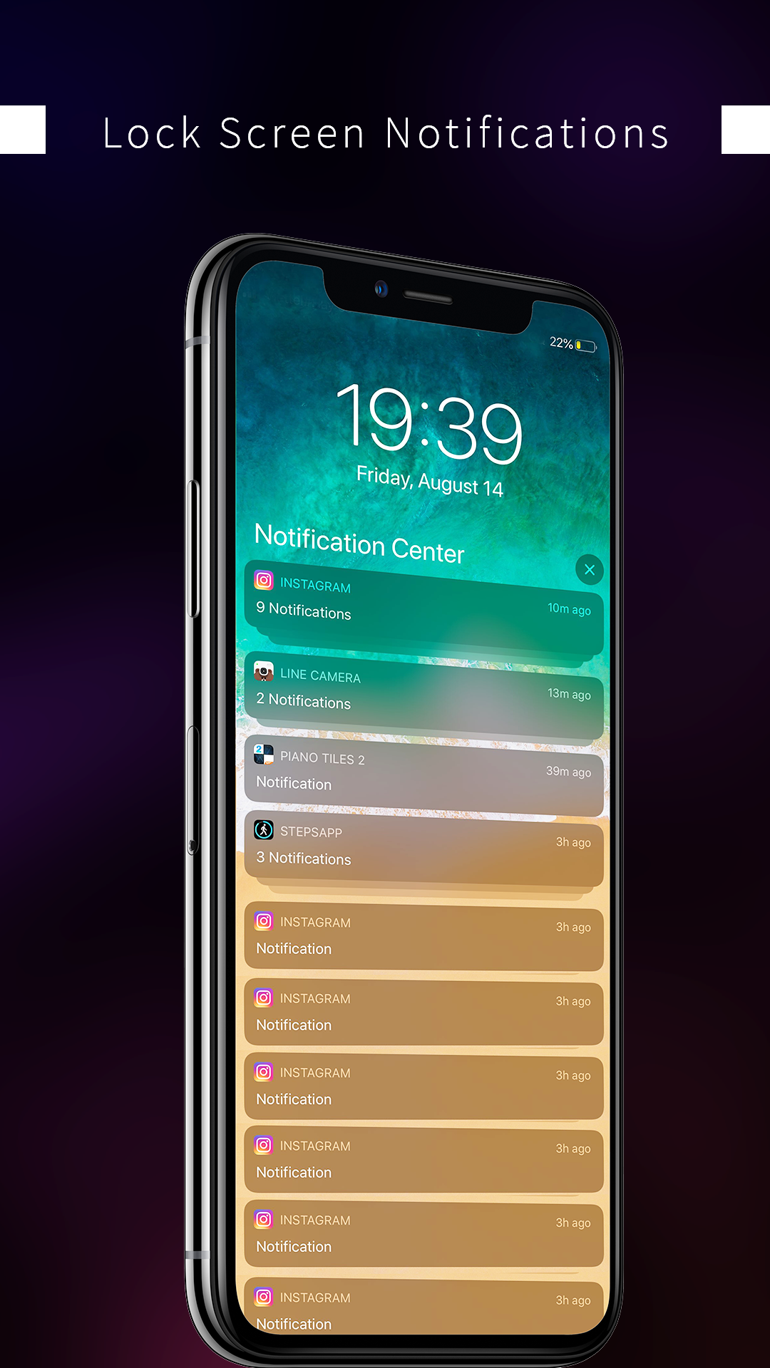 اسکرین شات 2 برنامه OS16 Lockscreen for iphone 14