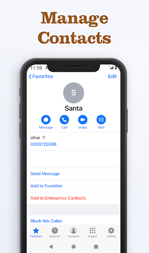 اسکرین شات 4 برنامه OS14 style call screen theme, full screen video
