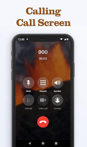 اسکرین شات 2 برنامه OS14 style call screen theme, full screen video