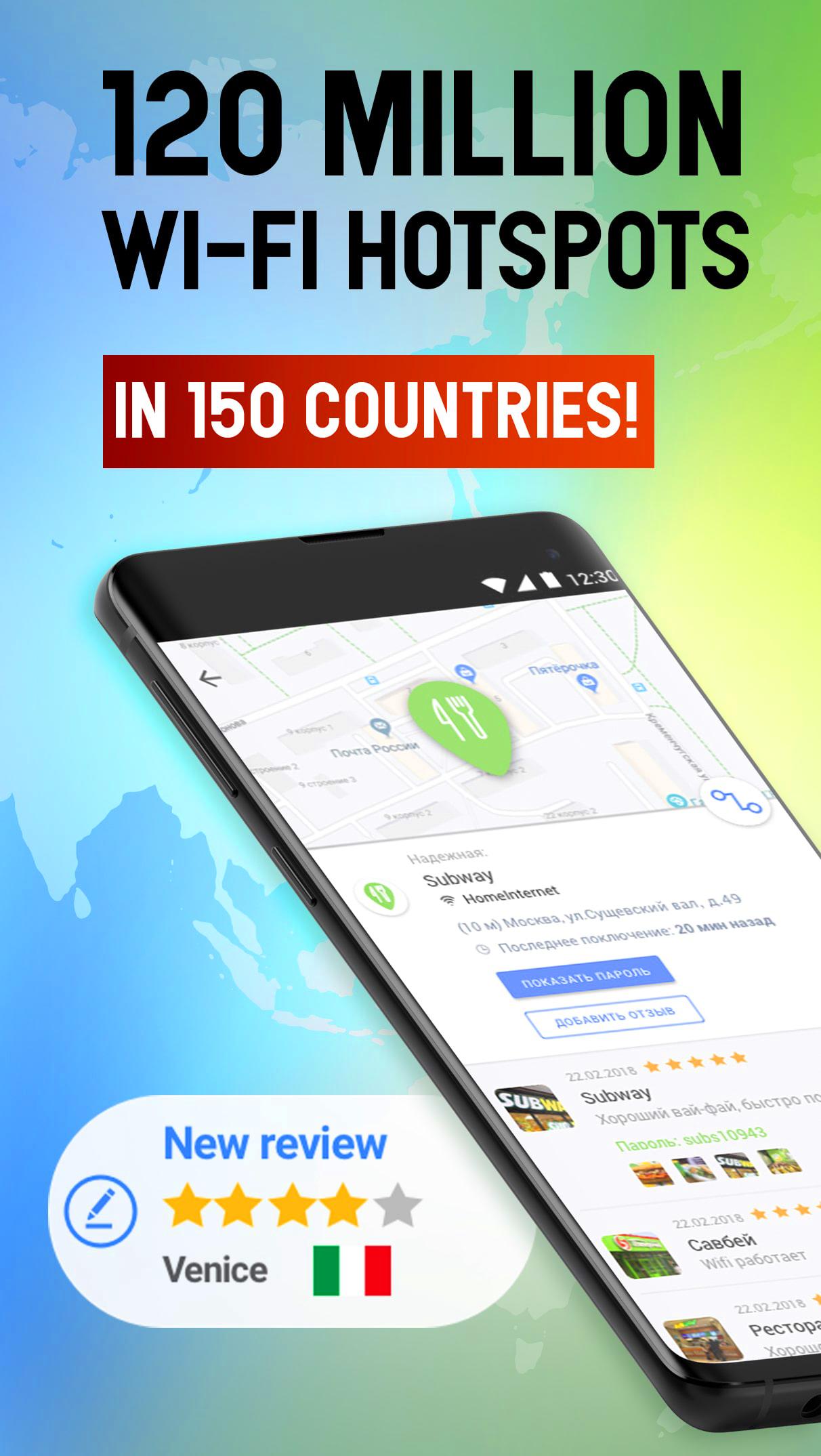 اسکرین شات 3 برنامه WiFi App: passwords, hotspots