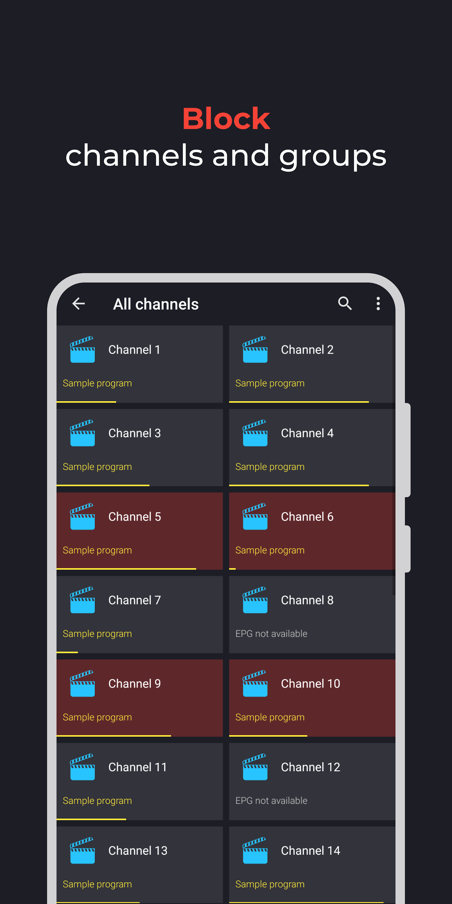 اسکرین شات 3 برنامه Televizo - IPTV player