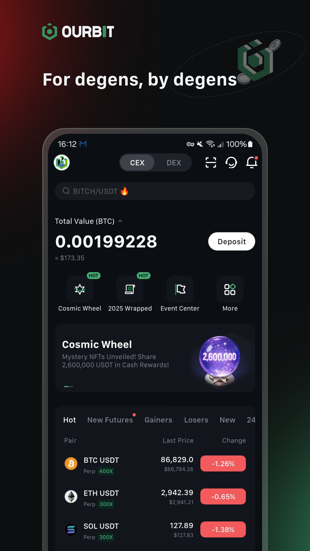 اسکرین شات 1 برنامه Ourbit: Buy Bitcoin & Crypto
