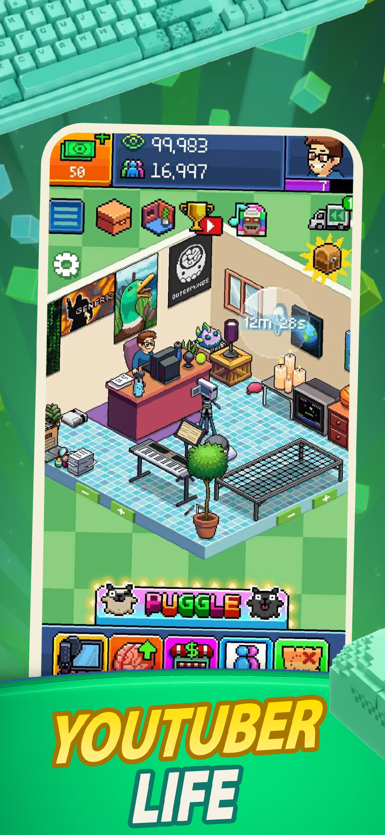 اسکرین شات 4 بازی PewDiePie's Tuber Simulator