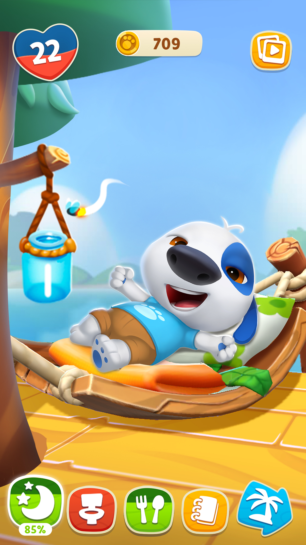 اسکرین شات 1 بازی My Talking Hank: Islands