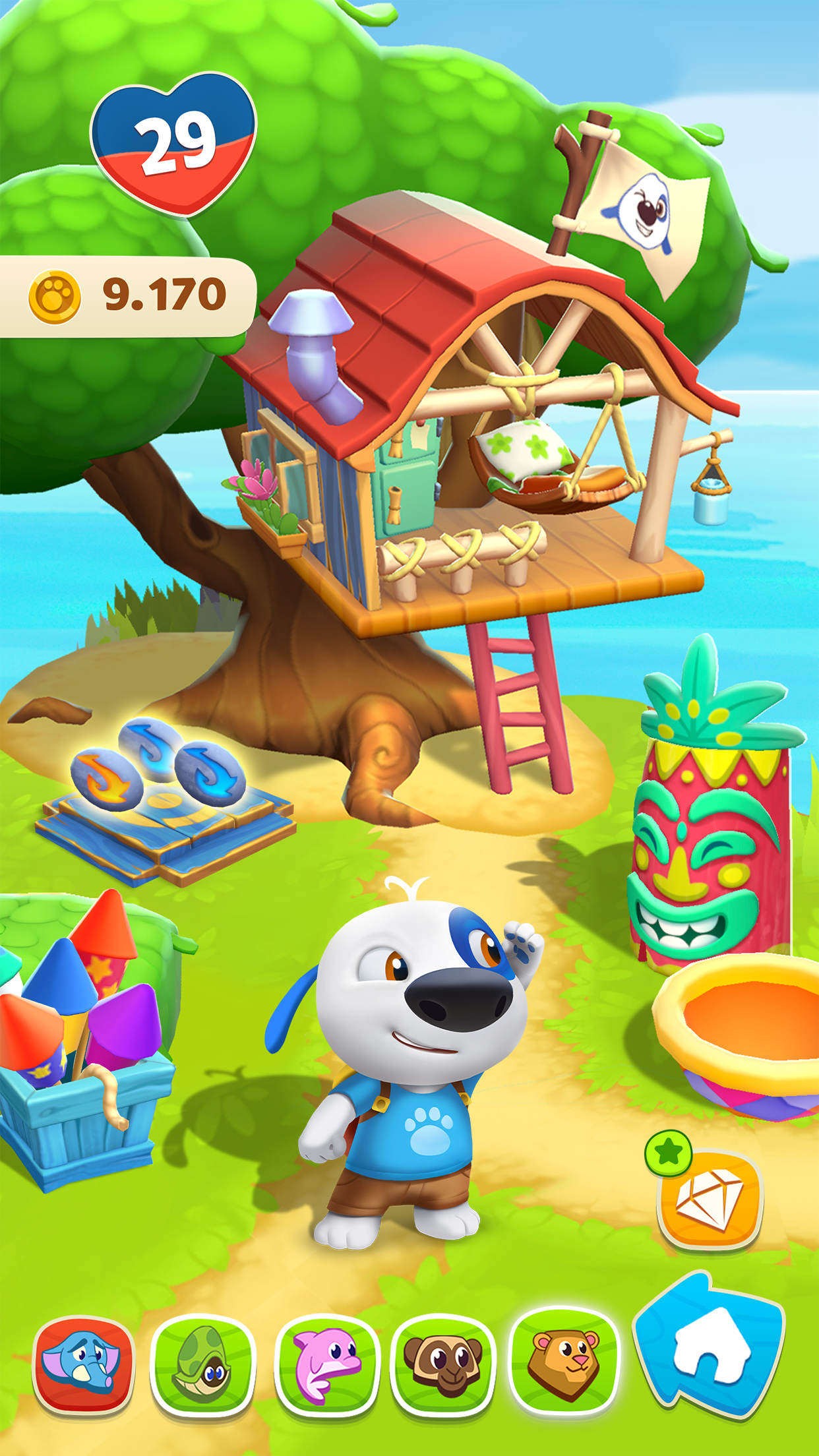 اسکرین شات 2 بازی My Talking Hank: Islands