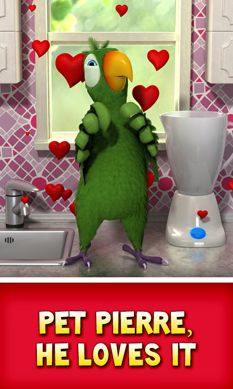 اسکرین شات 5 برنامه Talking Pierre the Parrot