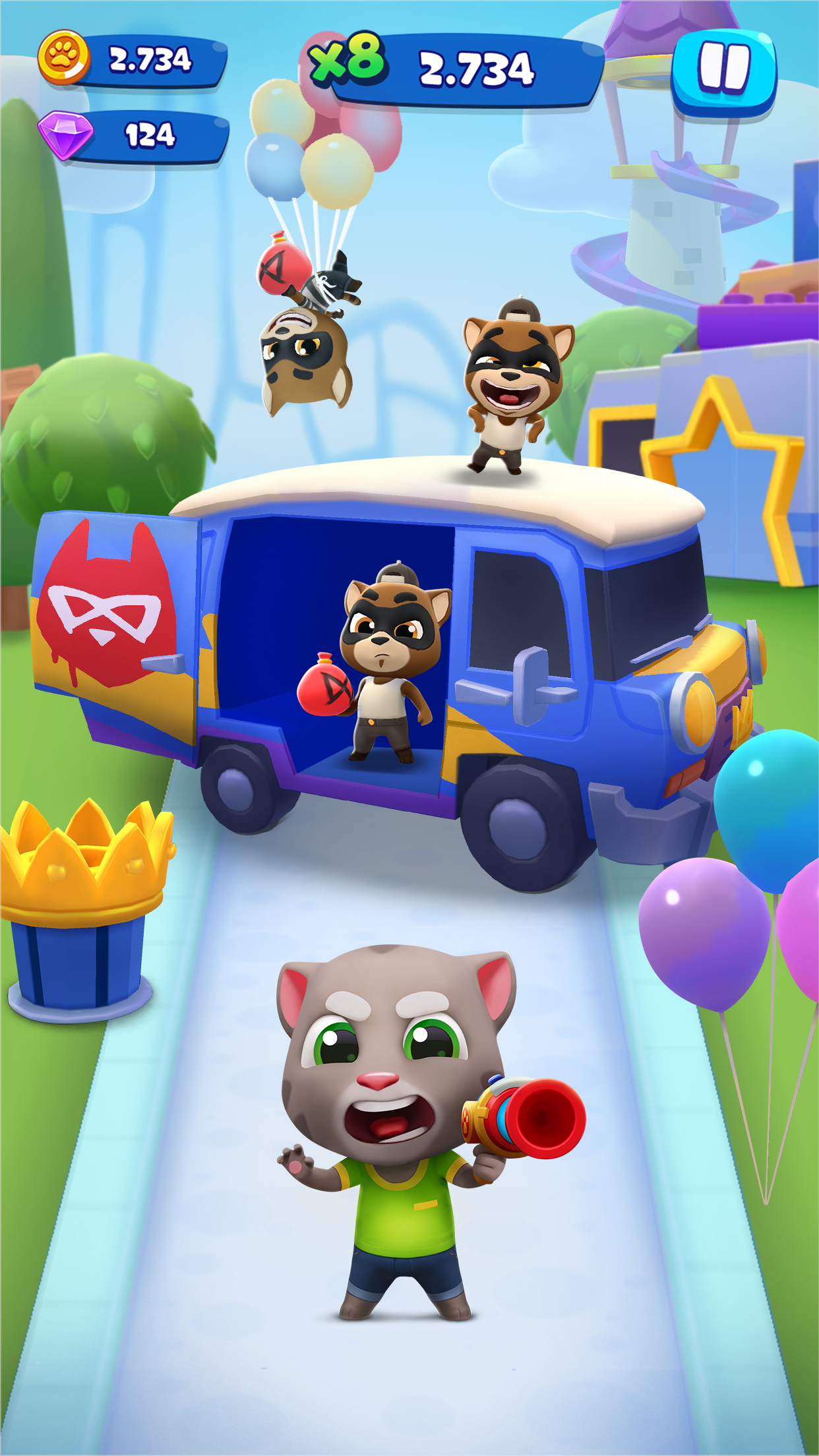 اسکرین شات 1 بازی Talking Tom Blast Park