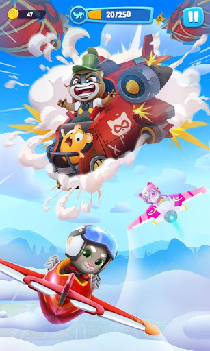اسکرین شات 1 بازی Talking Tom Sky Run: The Fun New Flying Game