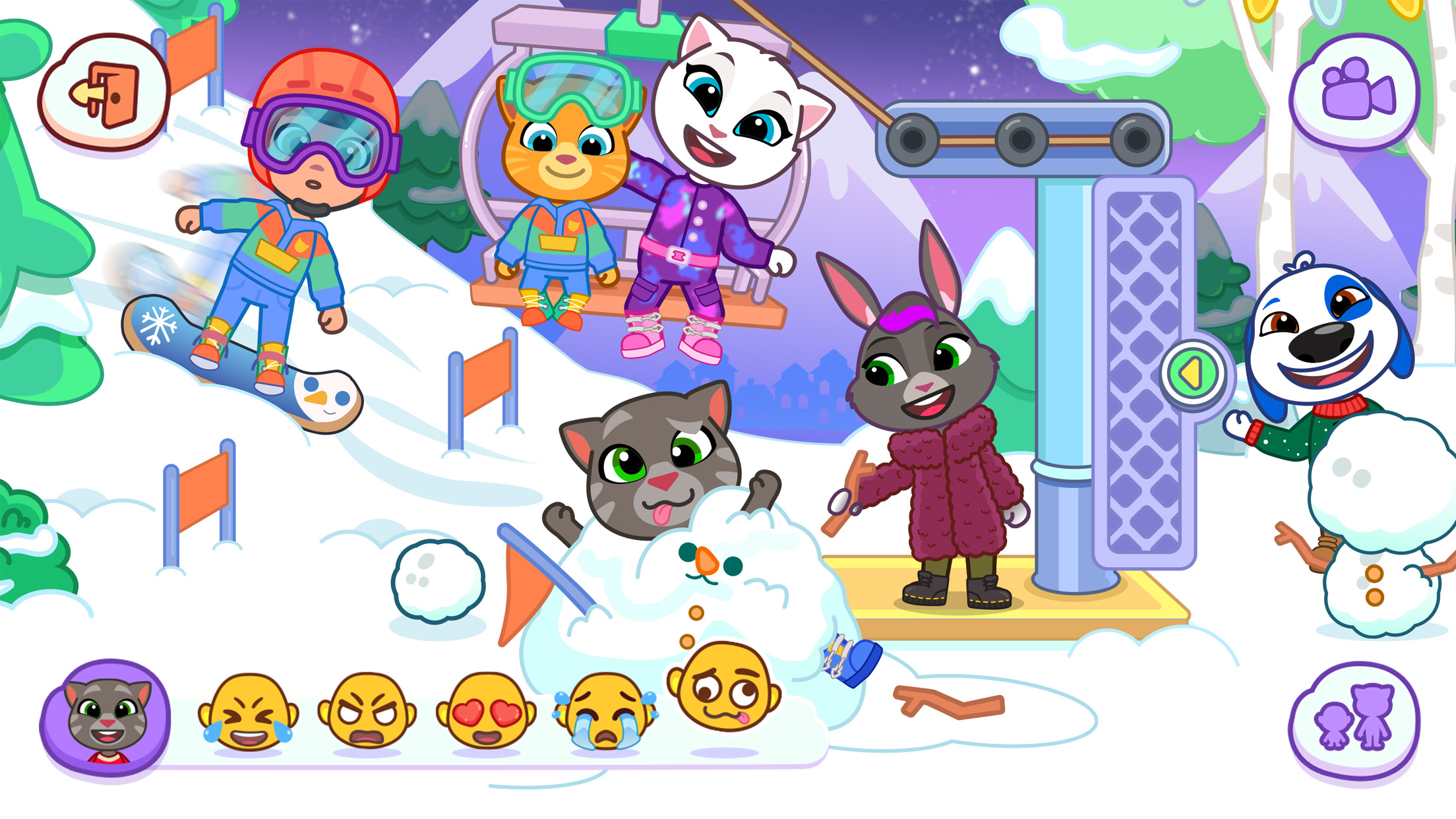 اسکرین شات 2 برنامه Talking Tom & Friends: World