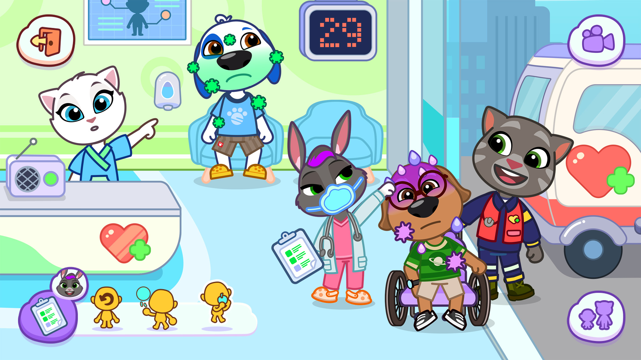 اسکرین شات 3 برنامه Talking Tom & Friends: World