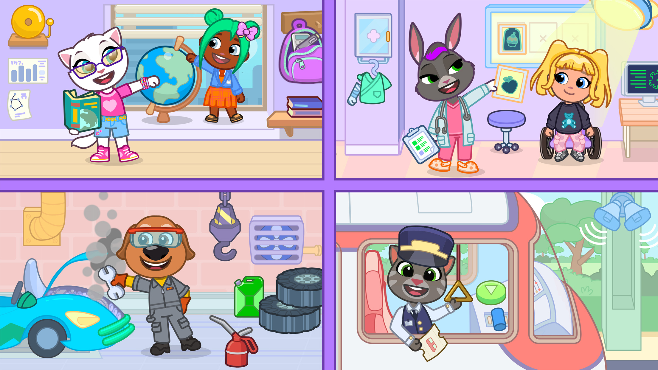 اسکرین شات 5 برنامه Talking Tom & Friends: World