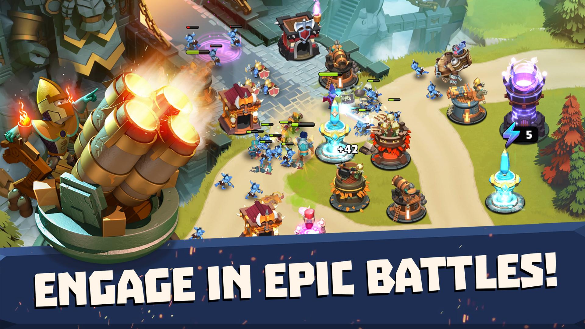 اسکرین شات 1 بازی Castle Creeps - Tower Defense
