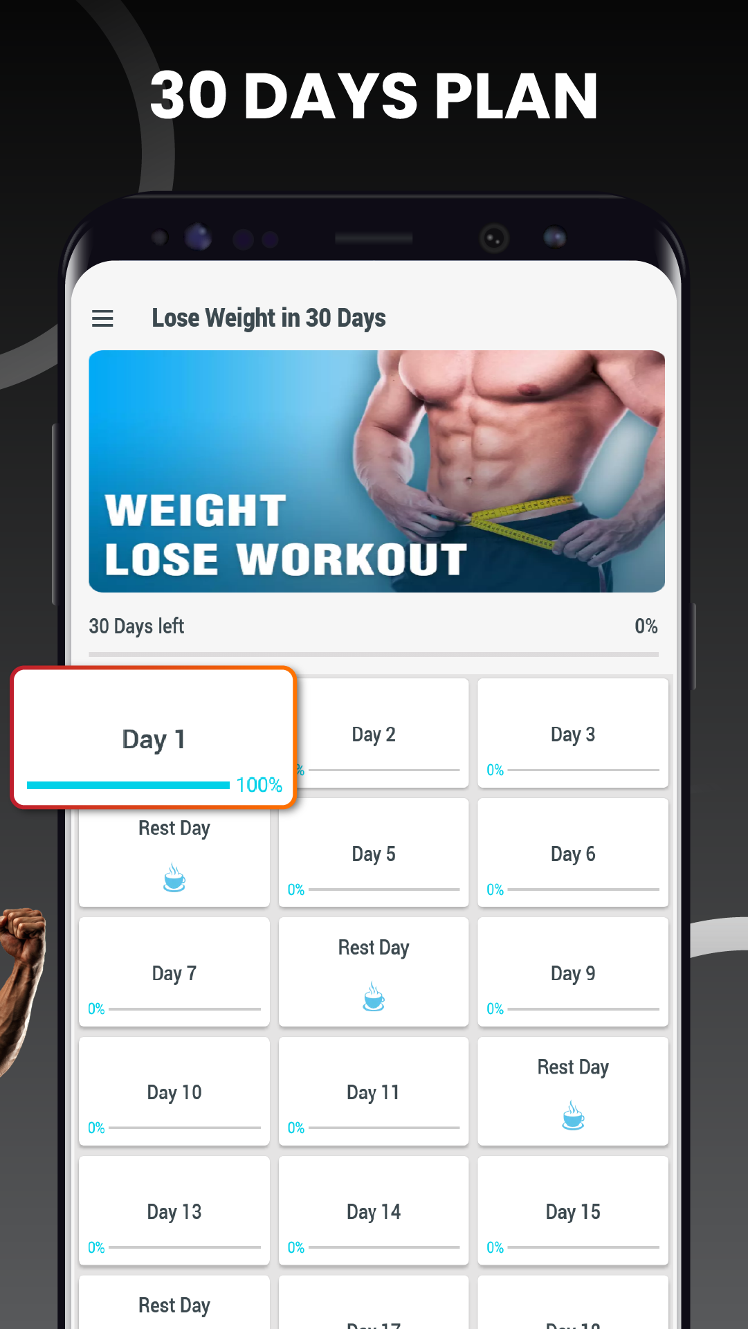 اسکرین شات 4 برنامه Men Workout at Home: Full Body