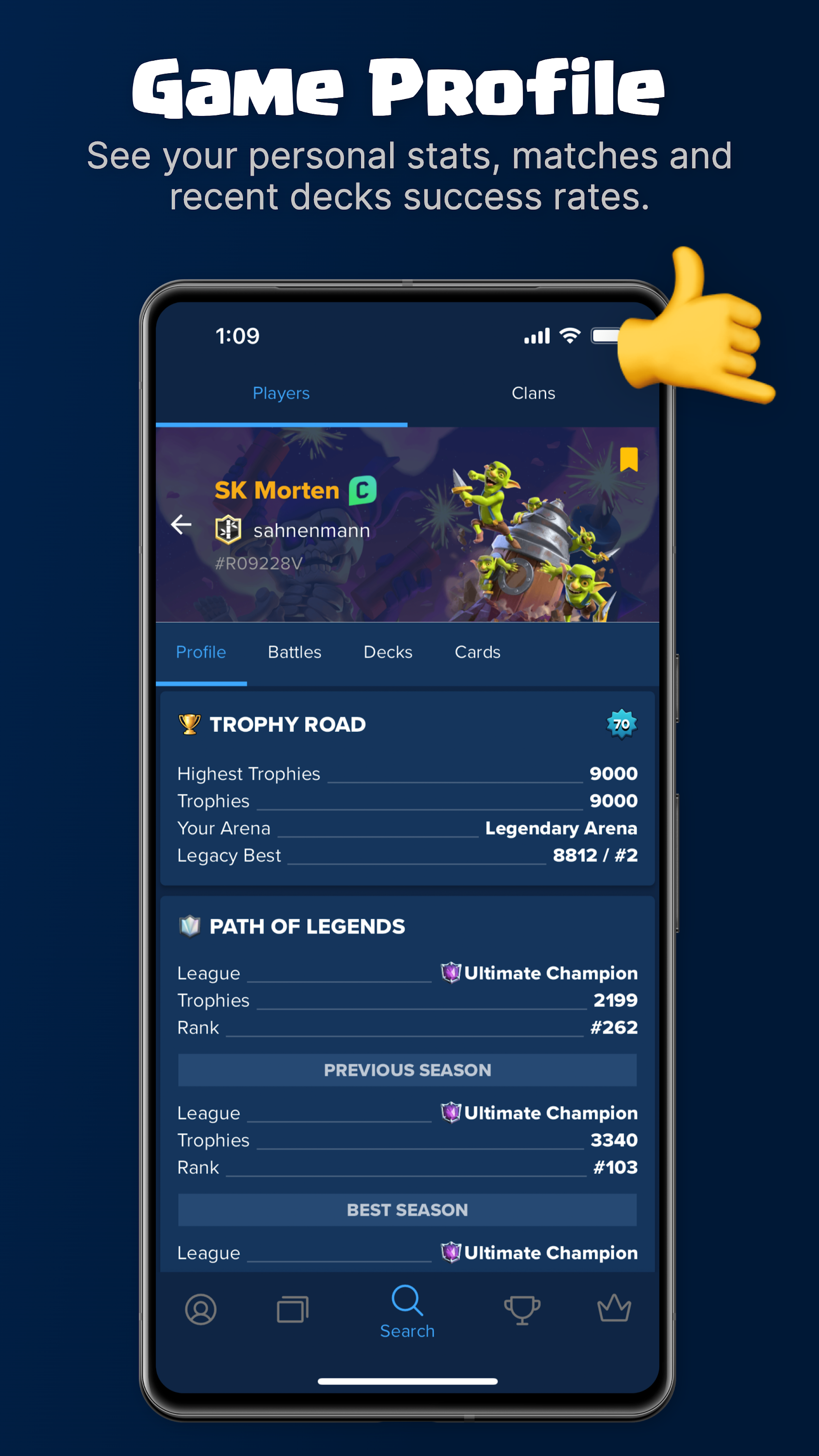 اسکرین شات 4 برنامه Stats Royale for Clash Royale