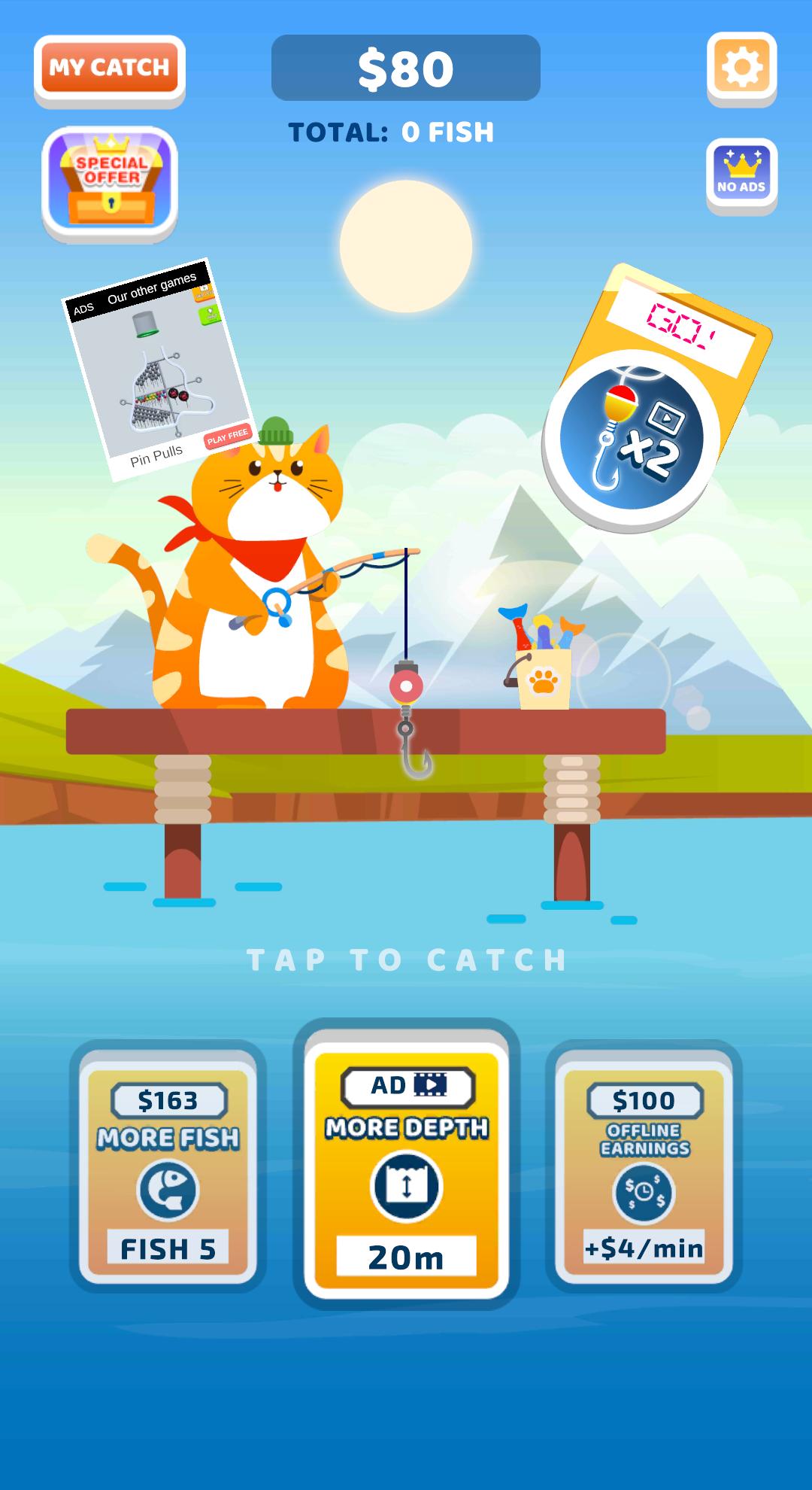 اسکرین شات 1 بازی Idle Furry Fishing!