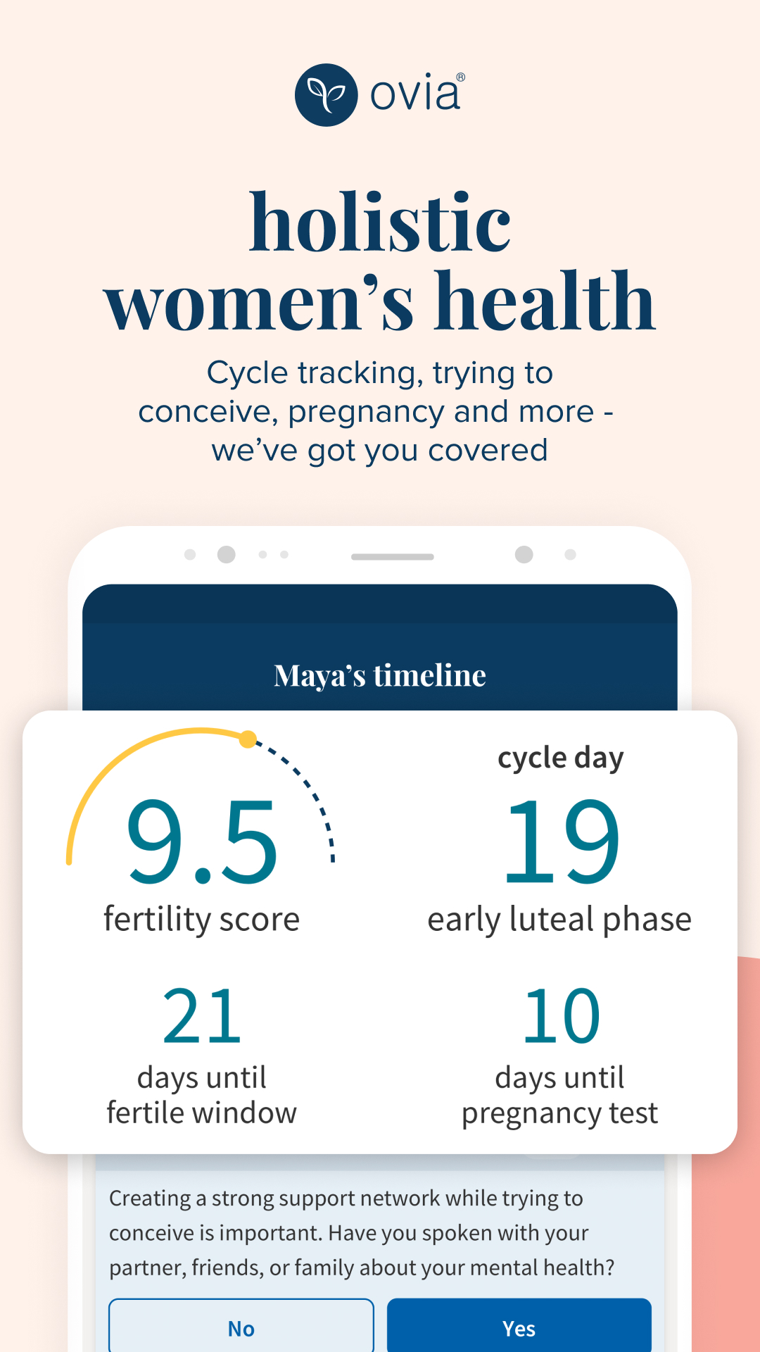 اسکرین شات 1 برنامه Ovia Cycle & Pregnancy Tracker