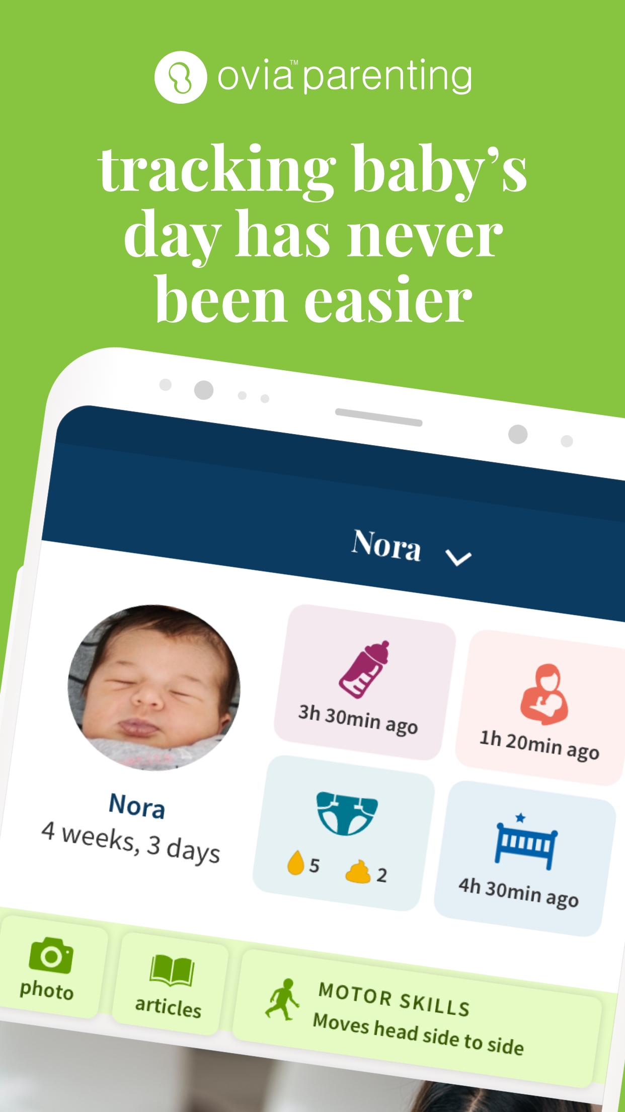 اسکرین شات 1 برنامه Ovia Parenting & Baby Tracker