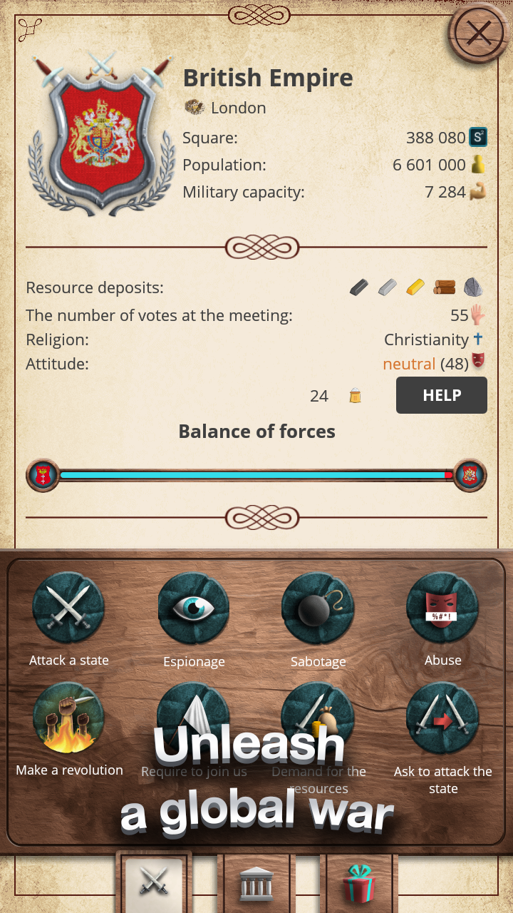 اسکرین شات 2 بازی Europe 1784 Military strategy
