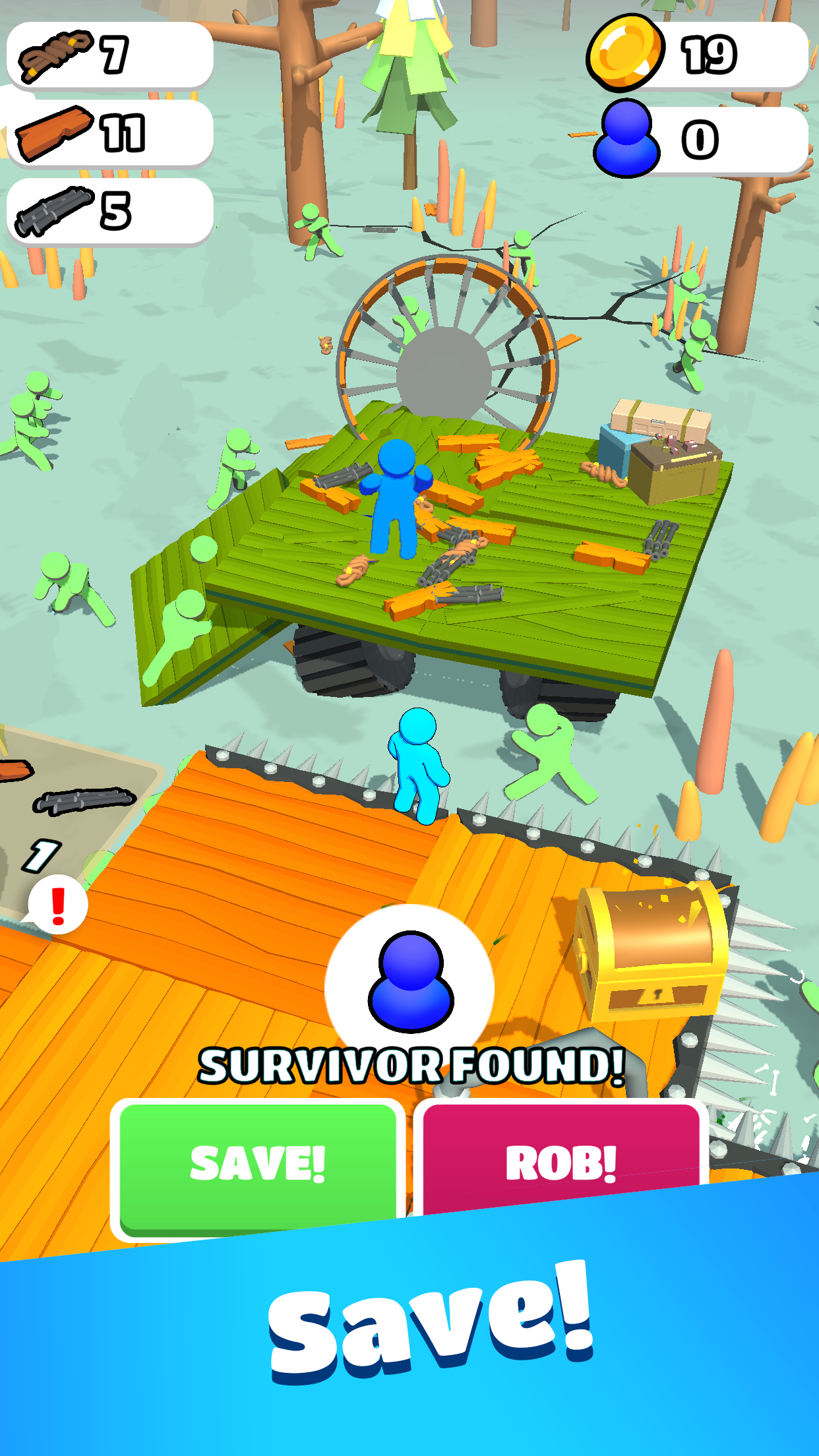 اسکرین شات 4 بازی Zombie Raft